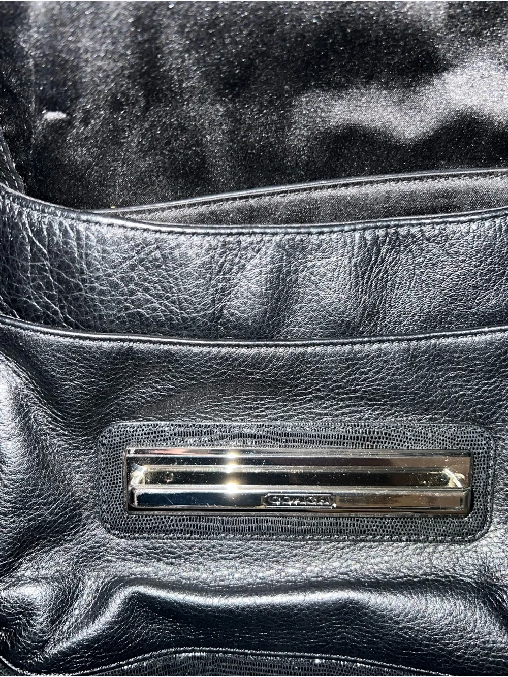 Coach Black Leather Shoulder Hobo with Silver Hardware: Vintage